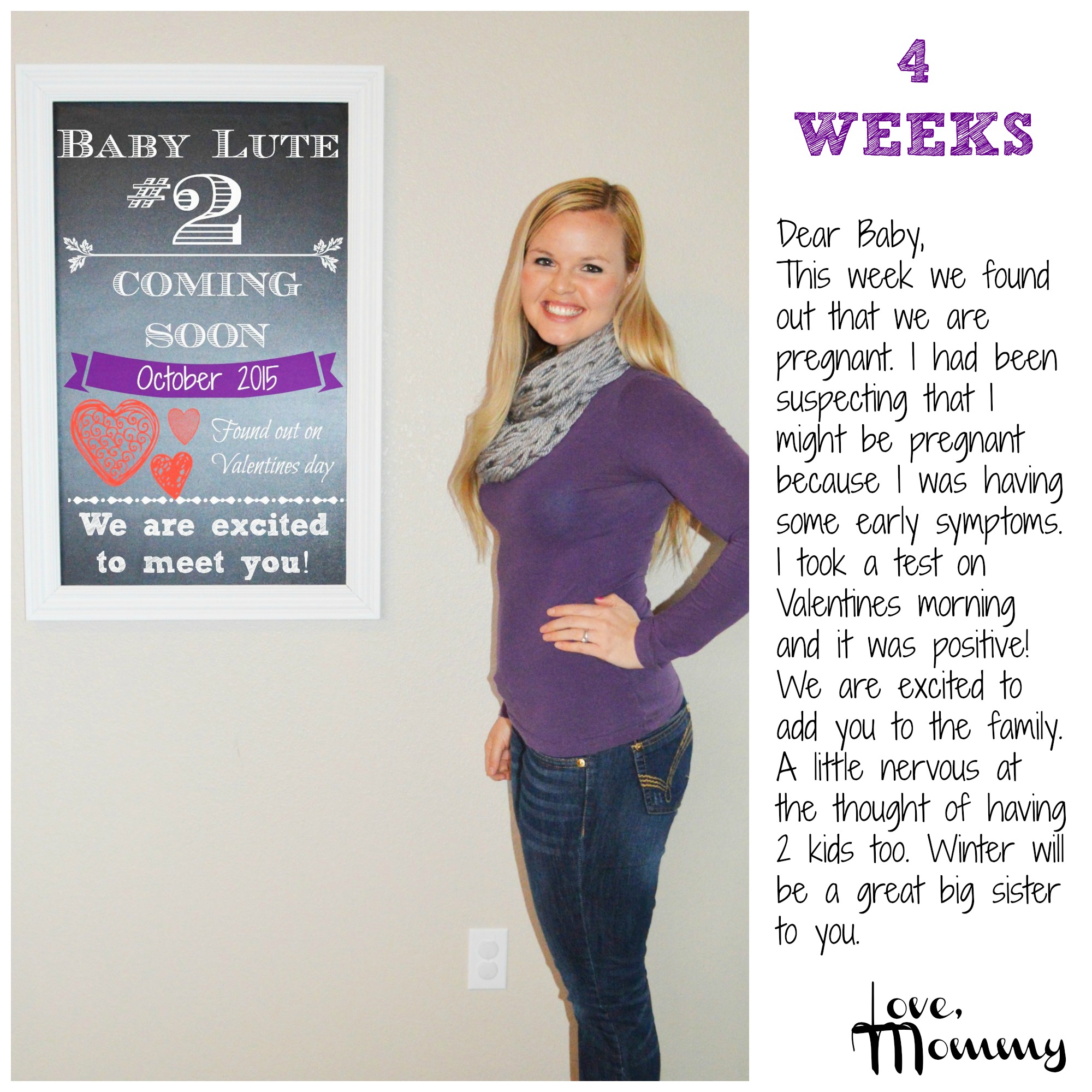 Pregnancy Chalkboard - Baby #2 | skier+runner+mommy